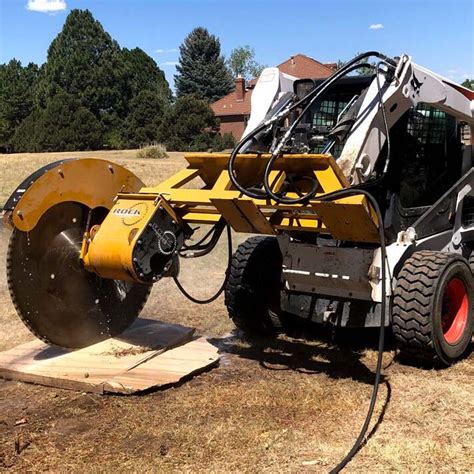 mini skid steer rock saw|concrete rock saw for excavators.